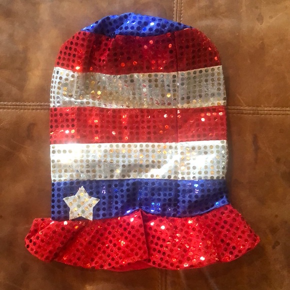 Red, White, Blue Sparkly Fun Hat - Picture 9 of 9